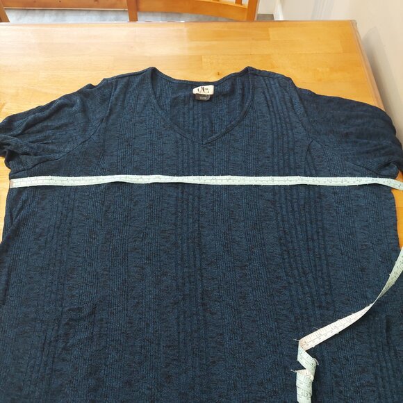 Pennington's Women's DC Jeans Long Sleeve V Neck Tunic Top front pockets Size 3X - Picture 10 of 11